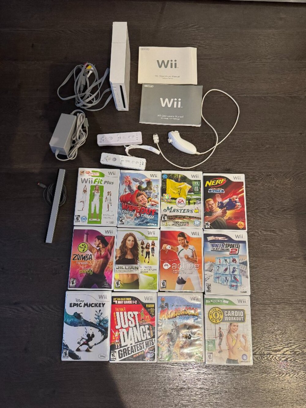 NINTENDO WII (WHITE) CONSOLE + 12 WORKING GAMES TESTED